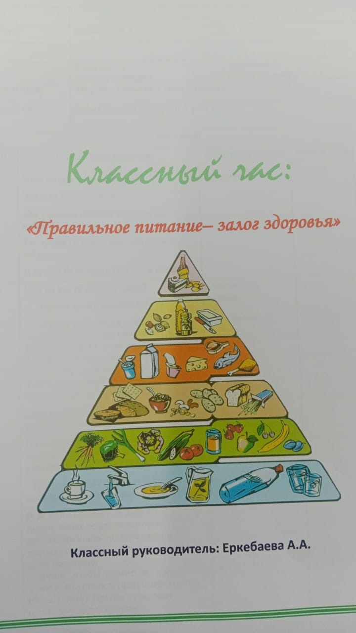 Правильное питание -залог здоровья