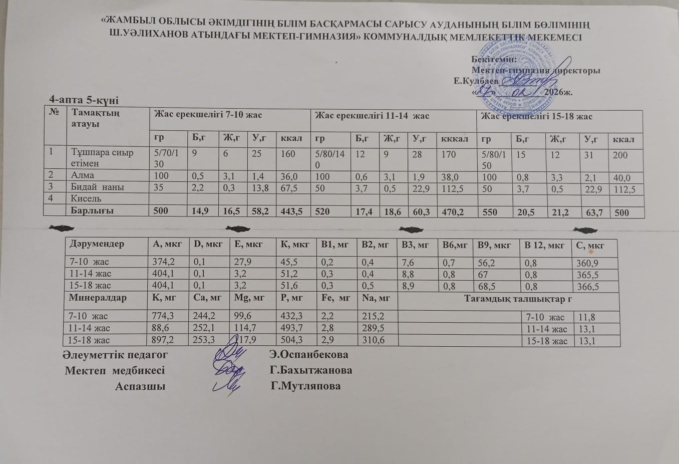 Ас мәзірі